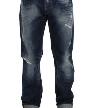 Acht Blue Wash Cotton Denim Regular Fit Jeans