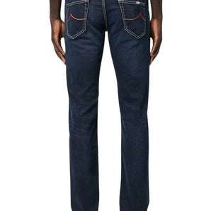 Jacob Cohen Elegant Blue Denim with Suede Accent