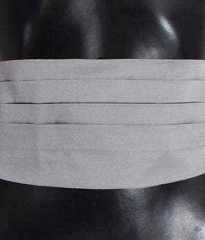 Dolce & Gabbana Elegant Silk Gray Cummerbund Dolce & Gabbana 
