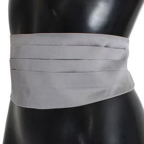 Dolce &amp; Gabbana Elegant Silk Gray Cummerbund