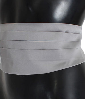 Dolce & Gabbana Elegant Silk Gray Cummerbund Dolce & Gabbana 