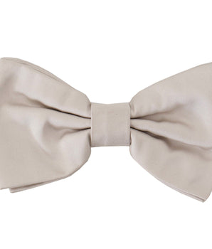 Dolce & Gabbana Gray 100% Silk Adjustable Neck Papillon Tie