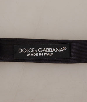Dolce & Gabbana Black 100% Silk Adjustable Neck Papillon Tie