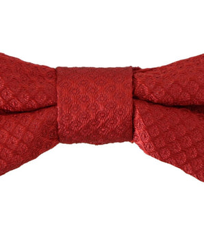 Dolce & Gabbana Red 100% Silk Adjustable Neck Papillon Tie
