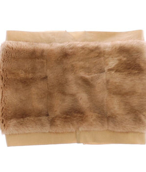 Dolce & Gabbana Beige MINK Fur Scarf Foulard Neck Wrap Dolce & Gabbana 