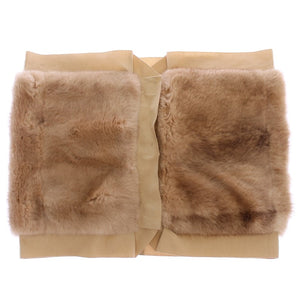 Dolce &amp; Gabbana Exclusive Beige MINK Fur Scarf Wrap