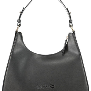 La Martina Black Leather Women Handbag