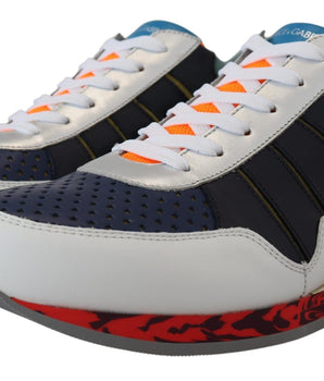 Dolce & Gabbana Multicolor Leather Sport Low Top Sneakers