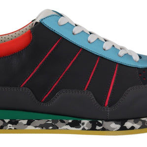 Dolce &amp; Gabbana Multicolor Leather-Blend Low Top Sneakers