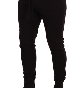 Dolce &amp; Gabbana Brown Cashmere Trousers Bottoms Drawstring Pants