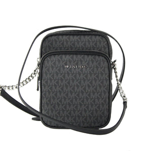 Michael Kors Bolso bandolera mediano de cuero con cadena North South Negro