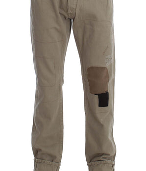Jeans Acht Beige Cotton Patchwork