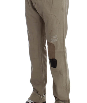 Jeans Acht Beige Cotton Patchwork