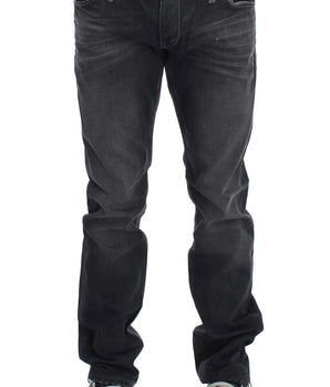 Acht Gray Cotton Regular Low Fit Jeans