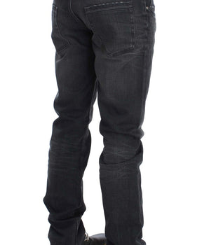 Acht Gray Cotton Regular Low Fit Jeans