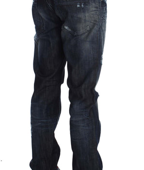 Acht Blue Cotton Regular Straight Fit Jeans