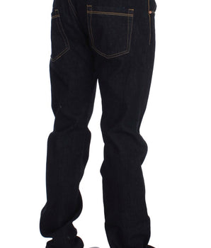 Acht Blue Cotton Regular Straight Fit Jeans