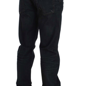 Acht Elegant Straight Fit Dark Blue Jeans