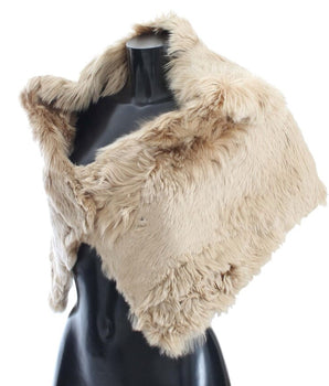 Dolce & Gabbana Beige Alpaca Collar Scarf Dolce & Gabbana 