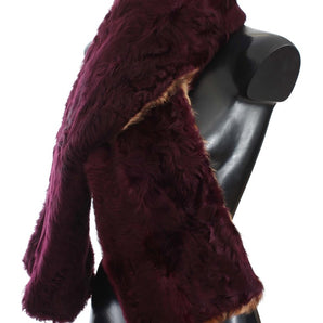 Dolce &amp; Gabbana Exquisite Leopard Print Lambskin Fur Scarf