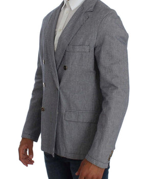 Master Coat Elegant Double-Breasted Blue Blazer Master Coat 