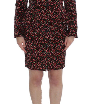 BENCIVENGA Elegant Floral Two-Piece Skirt Suit Set BENCIVENGA 