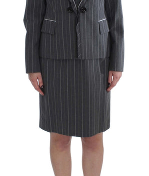 BENCIVENGA Gray Stretch Suit Sheath Dress & Blazer Set