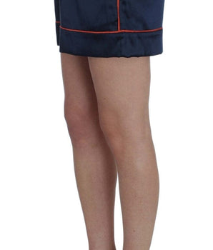 Dolce & Gabbana Blue Silk Stretch Sleepwear Shorts Dolce & Gabbana 