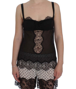 Dolce & Gabbana Elegant Silk Floral Lace Babydoll Chemise Dolce & Gabbana 