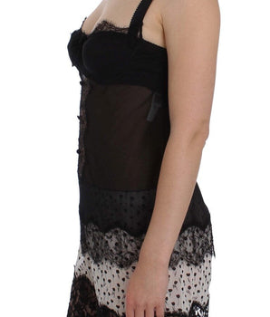 Dolce & Gabbana Elegant Silk Floral Lace Babydoll Chemise Dolce & Gabbana 