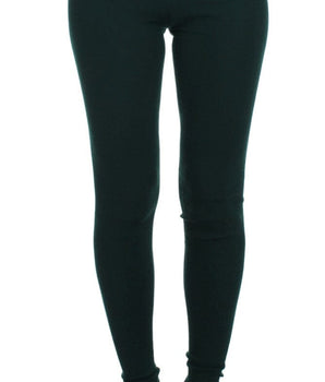 Dolce & Gabbana Green Cashmere Stretch Tights Pants Dolce & Gabbana 