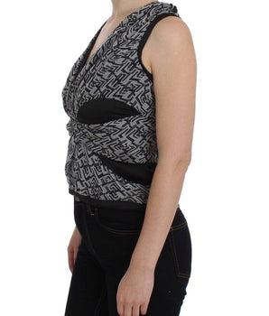 Karl Lagerfeld Elegant Silk Blouse with Logo Detailing Karl Lagerfeld 