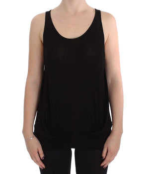 PLEIN SUD Sleek Black Cami Blouse Tank Top PLEIN SUD 
