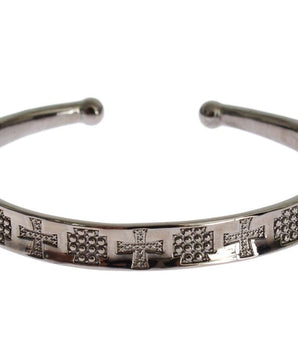 Nialaya Elegant Rhodium Silver Bangle Nialaya 