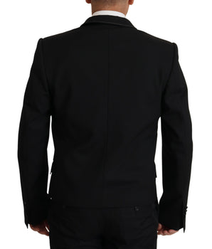 Dolce & Gabbana Black Double Breasted Coat Blazer Jacket