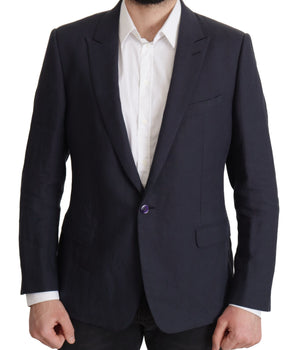 Dolce & Gabbana Dark Blue ALTA SARTORIA Jacket Coat Blazer