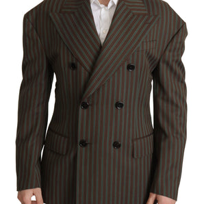 Dolce &amp; Gabbana Multicolor Striped Double Breasted Blazer