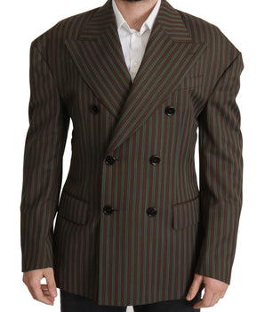 Dolce & Gabbana Multicolor Stripes Double Breasted Blazer