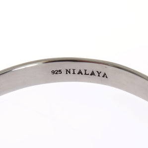 Brazalete elegante Nialaya de plata con circonitas para ella