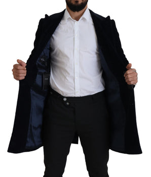 Dolce & Gabbana Black Cotton Cardigan Long Coat Men Jacket