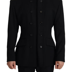 Dolce &amp; Gabbana Elegant Slim Fit Double Breasted Wool Blazer