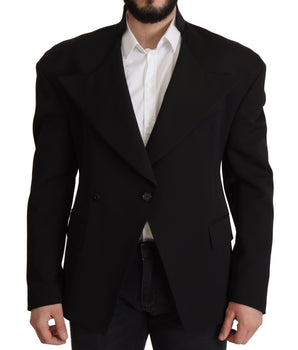 Dolce & Gabbana Black Wool Single Breasted Jacket Blazer