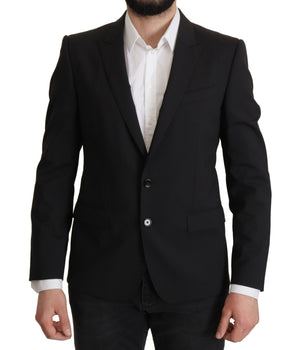 Dolce & Gabbana Black Single Breasted Jacket MARTINI Blazer