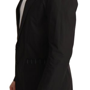 Dolce &amp; Gabbana Elegant Black Cotton-Wool Blend Blazer Jacket