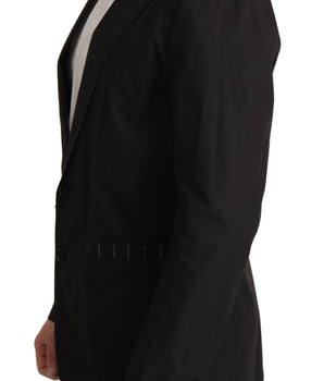 Dolce & Gabbana Black Cotton Single Breasted Blazer Jacket