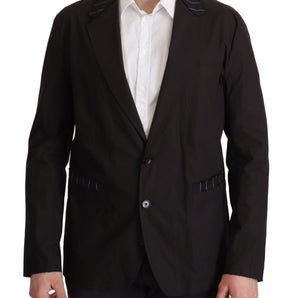 Dolce & Gabbana Elegant Black Cotton-Wool Blend Blazer Jacket