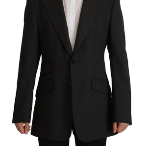 Dolce & Gabbana Elegant Slim Black Wool Blazer Jacket