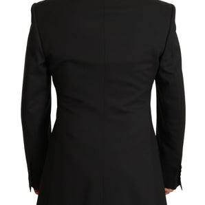 Dolce &amp; Gabbana Elegant Slim Black Wool Blazer Jacket