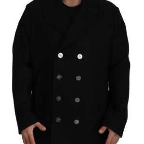 Dolce &amp; Gabbana Elegant Double Breasted Wool Overcoat