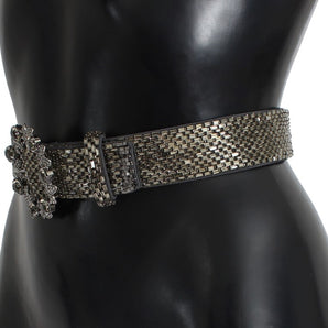 Dolce &amp; Gabbana Embellished Sequined Wide Waist Belt